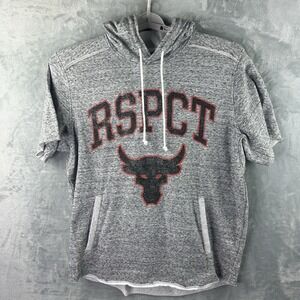 Under Armour RSPCT Short Sleeve Hoodie T-Shirt Men's XL Gray Loose Fit